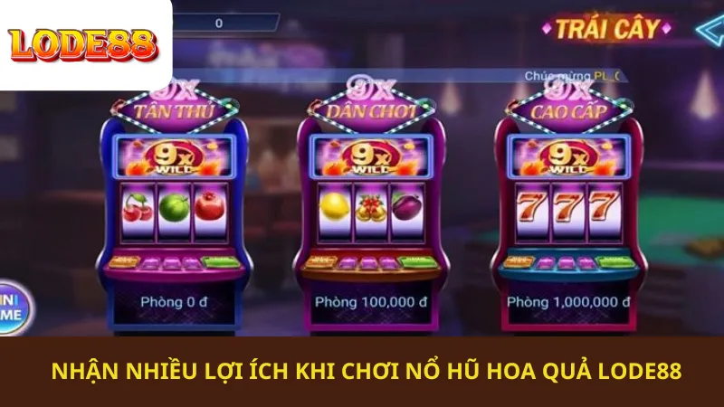 Nhận Nhiều Lợi Ích Khi Chơi Nổ Hũ Hoa Quả Lode88